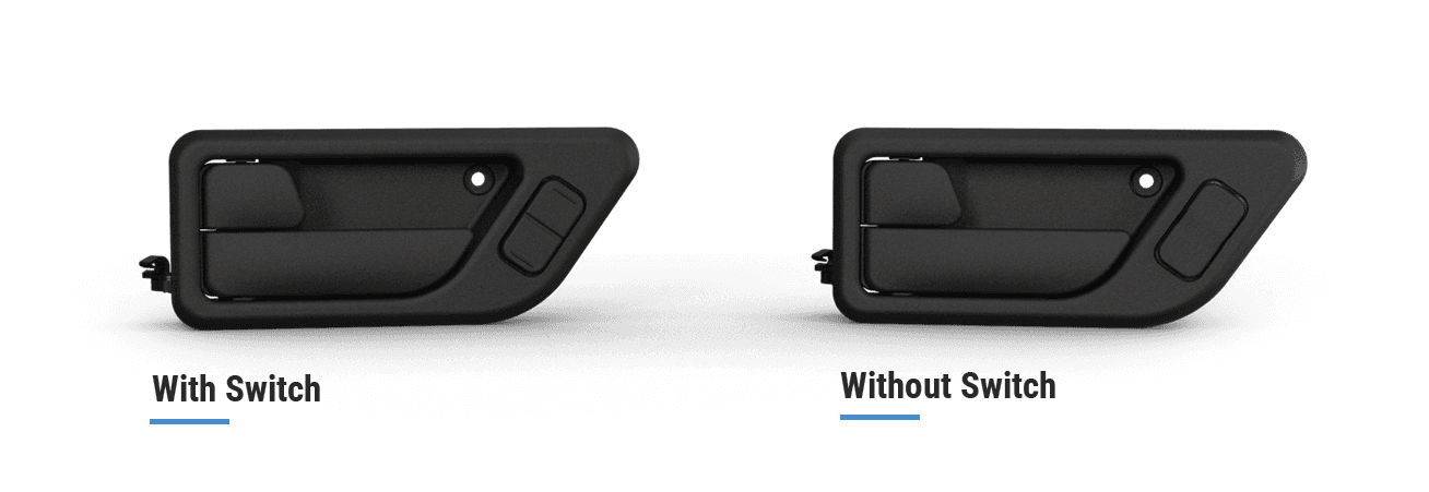 Makersan MO 037 door handle with integrated switch.