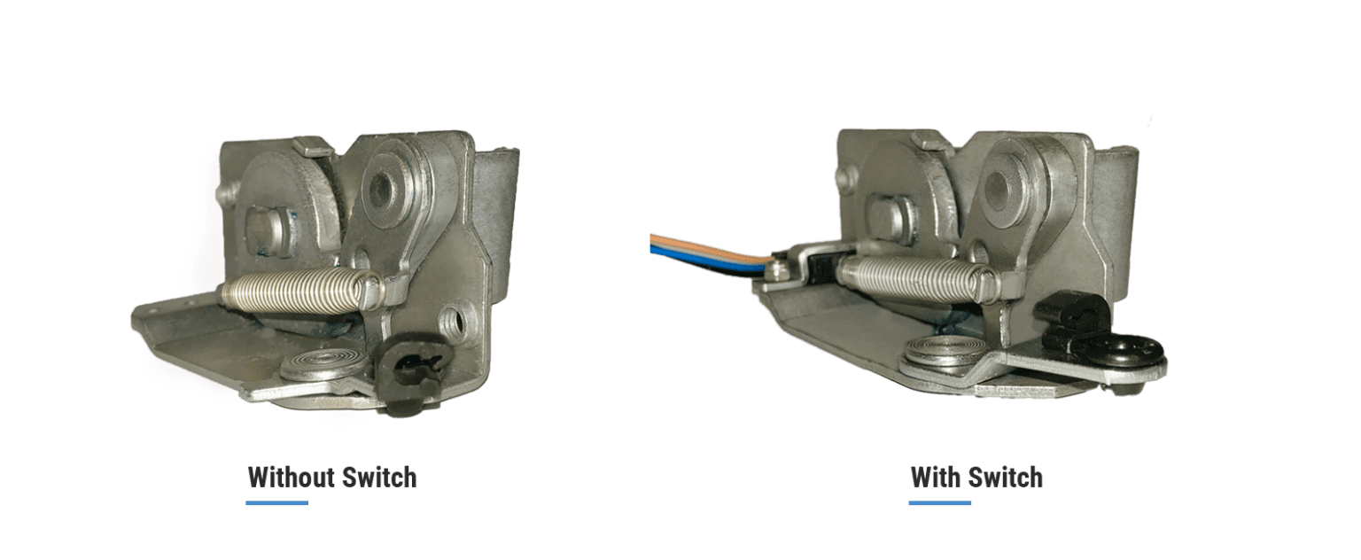 Makersan MO 035 latch with and without micro-switch.