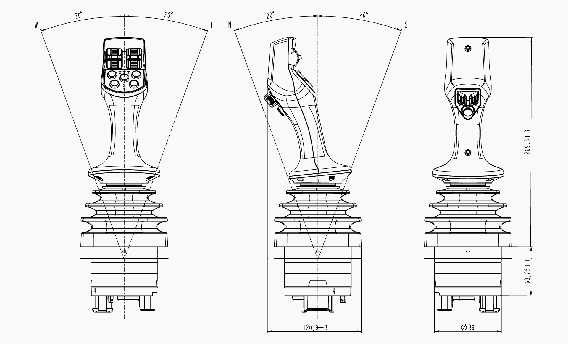 Technical drawing of the Makersan MO 390 & 394 MX variant.
