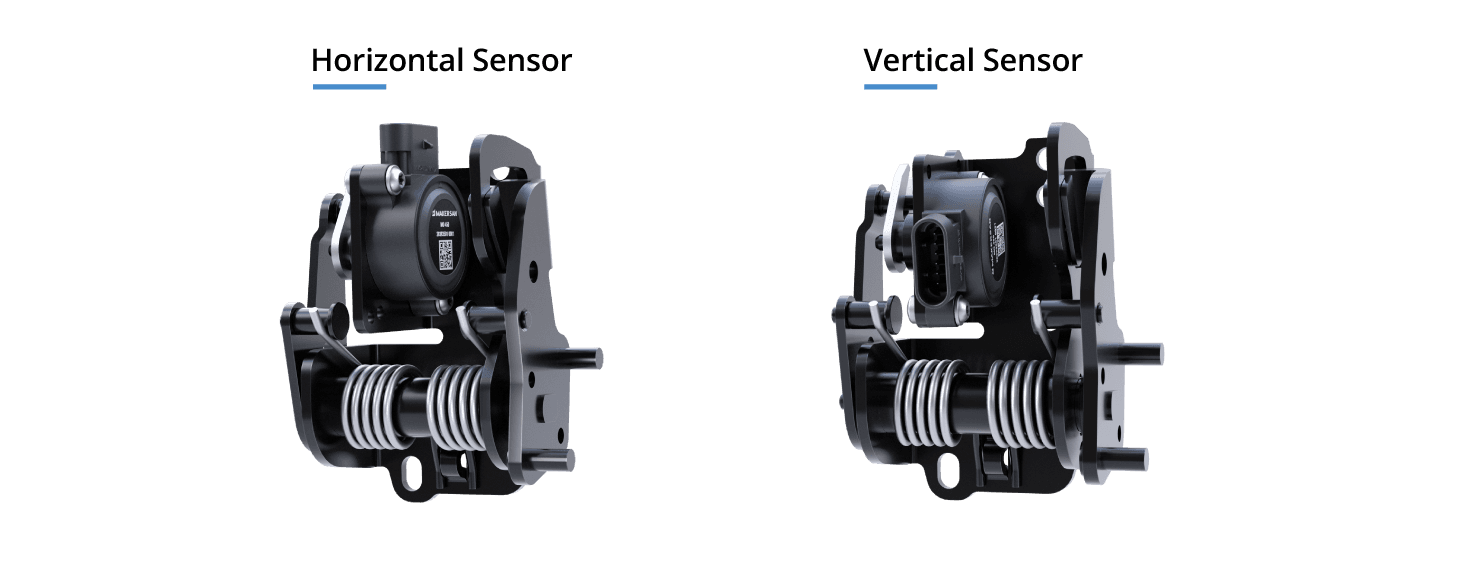 Makersan MO 382 tractor pedal configuration options A through D.